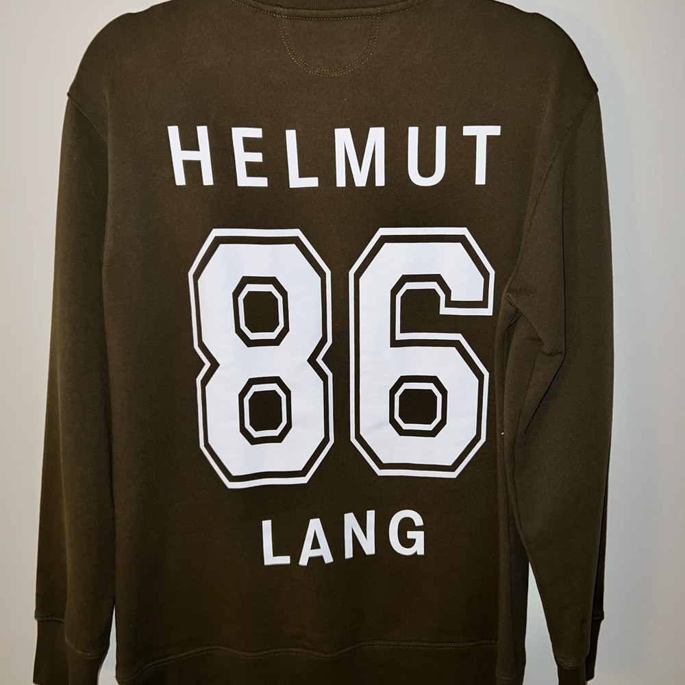 Helmut Lang Olive Green '86 Logo Sweatshirt